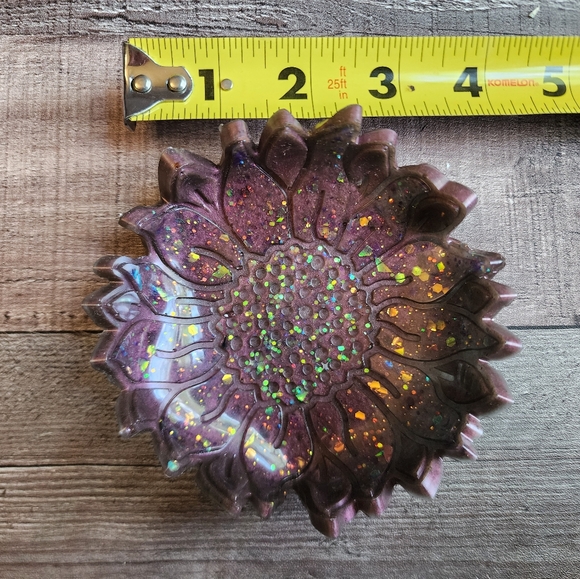 Purple sunflower trinket dish - Picture 8 of 14